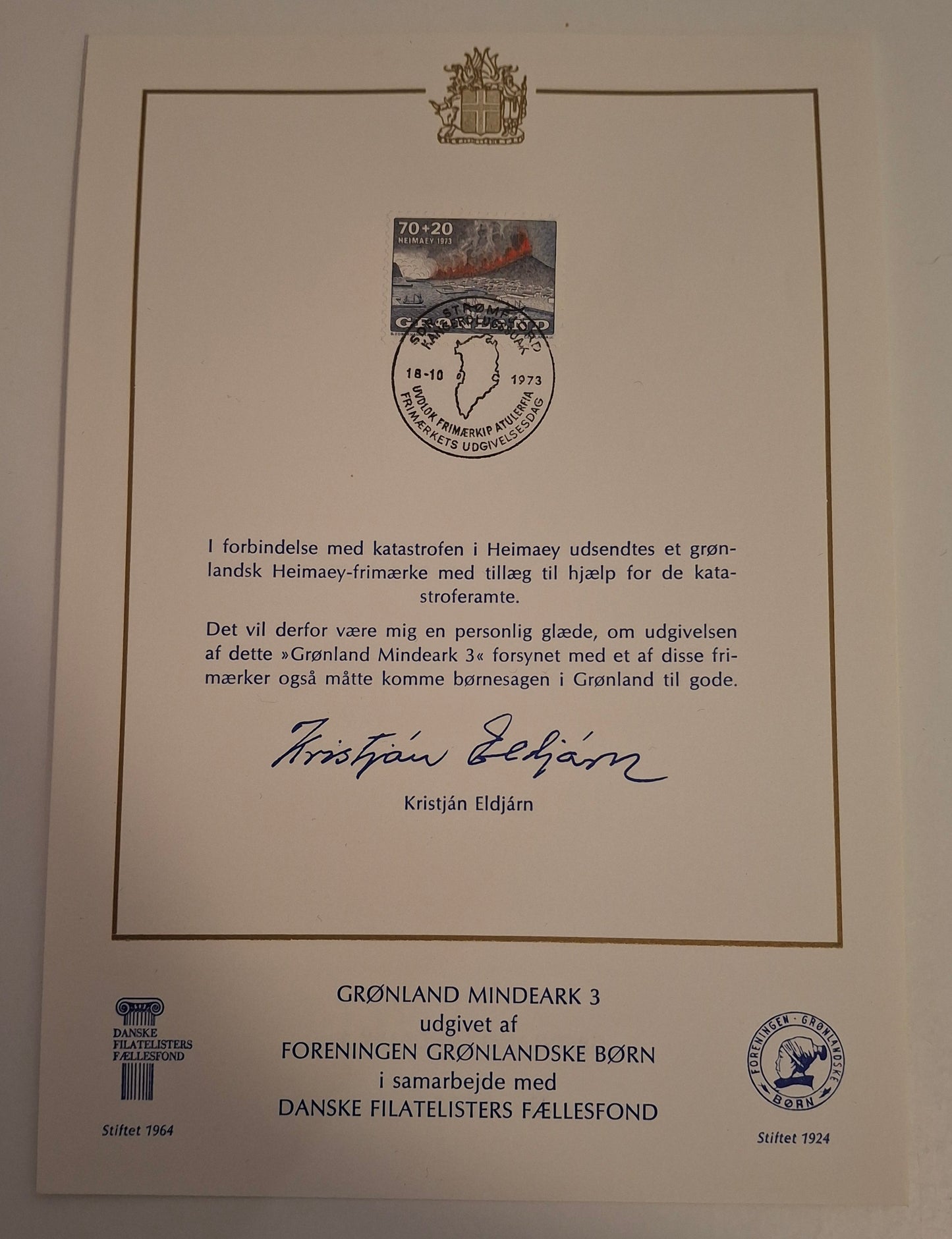 Greenland First Day Cover 1973