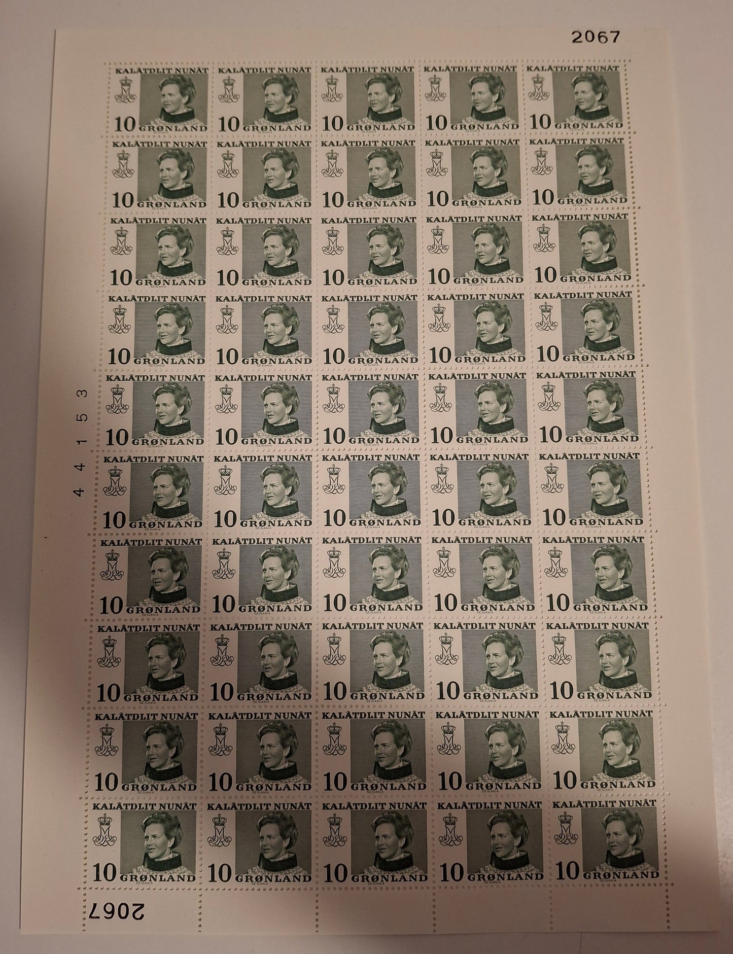Greenland Complete Sheet 10 Ore MNH