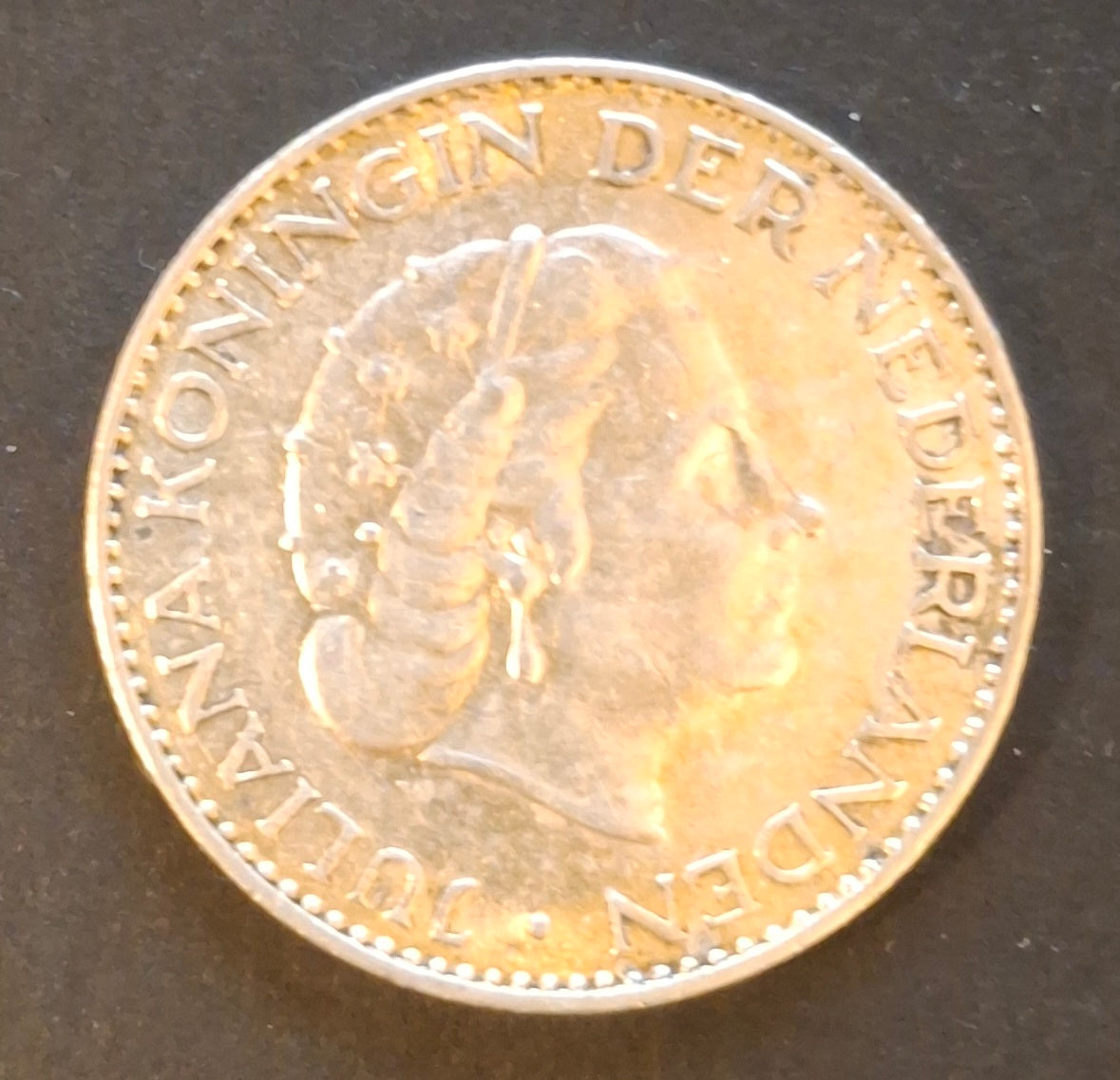 Netherlands 1 Gulden 1963 Silver