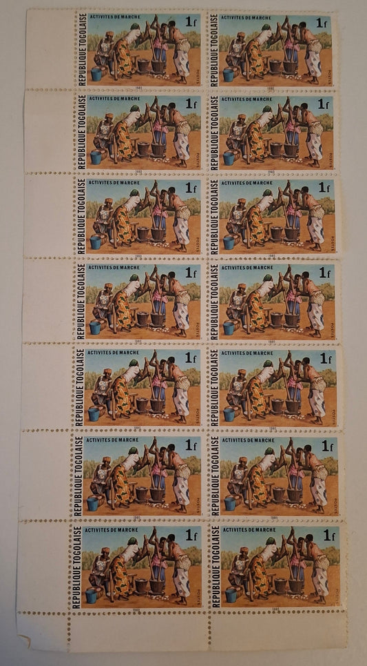 Togo (Republique Togolaise) Stamps Sheet 14x 1 Franc 1980 Scott#1073