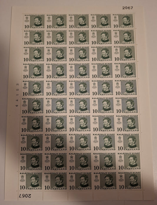 Greenland Complete Sheet 10 Ore MNH