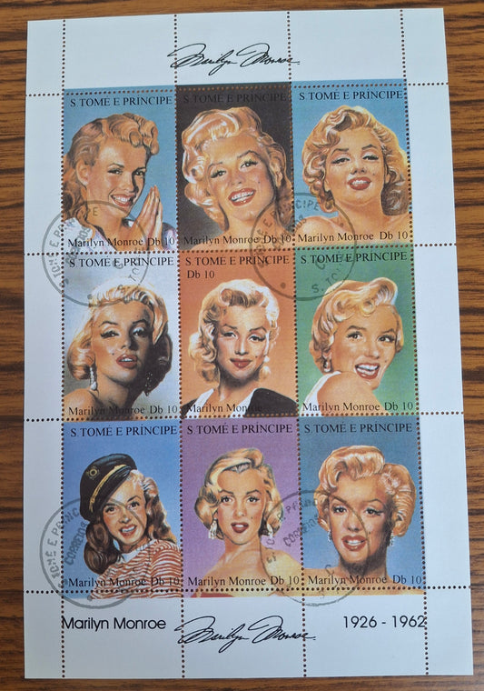 Sao Tome and Principe Stamp Sheet Marilyn Monroe
