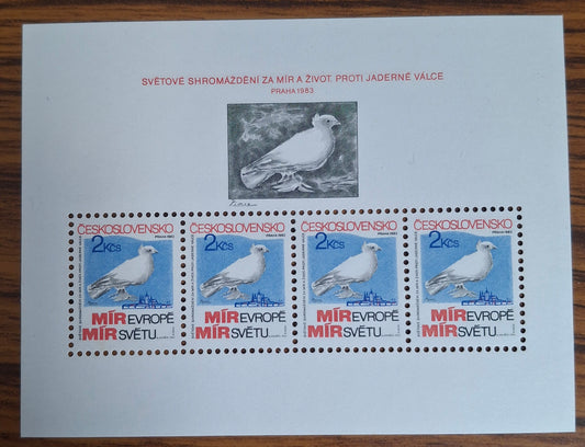 Czechslovakia Miniature Sheet 1983 "Peace Talks" MNH