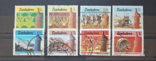 Stamps Lot Zimbabwe Agriculture and Industry 1985